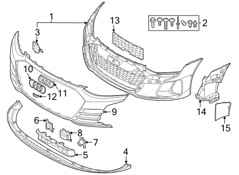 2024 Audi e-tron GT Bumper & Components - Front Diagram 1