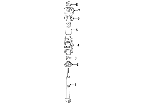 1992 Audi 100 Shocks & Components - Rear