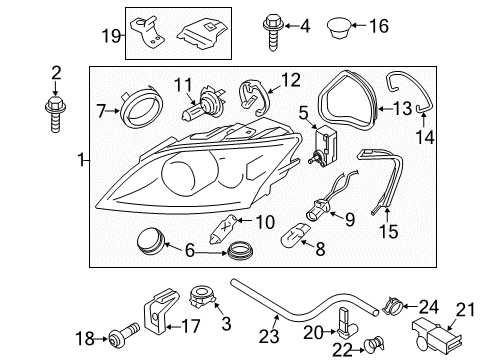 2008 Audi TT Quattro Bulbs Diagram 4