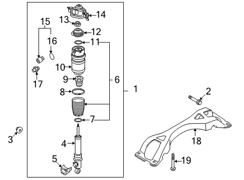 2010 Audi Q7 Shocks & Components - Rear Diagram 1