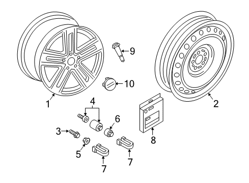 2017 Audi A4 Wheels Diagram 1