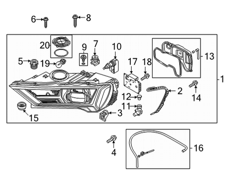 2023 Audi Q7 Bulbs Diagram 1