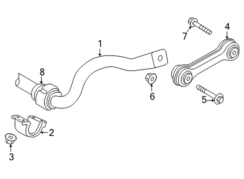 2022 Audi S7 Sportback Stabilizer Bar & Components - Front