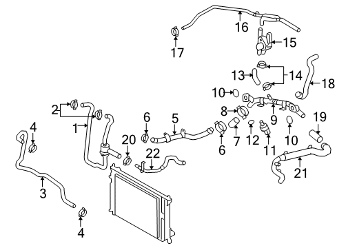 2008 Audi RS4 Connector Hose Diagram for 079-121-102-E