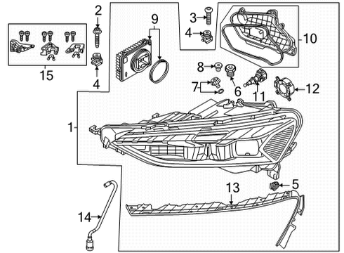 2022 Audi e-tron GT Headlamp Components