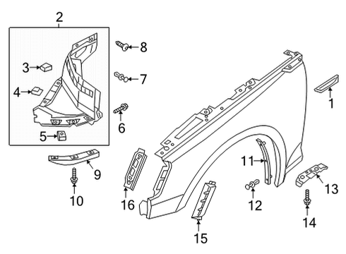 2022 Audi RS5 Exterior Trim - Fender