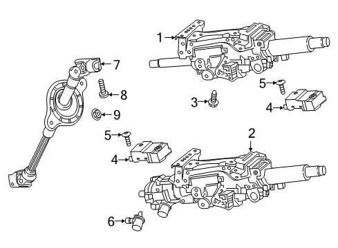 2019 Audi A7 Sportback Intermediate Shaft Diagram for 4K1-419-753-B