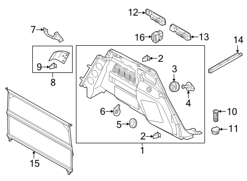 2023 Audi SQ5 Interior Trim - Rear Body Diagram 3