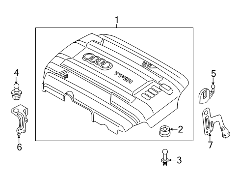 2015 Audi A3 Engine Appearance Cover Diagram 2