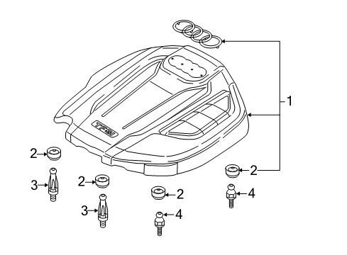 2016 Audi A6 Engine Appearance Cover