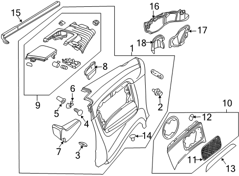 2009 Audi S4 Interior Trim - Quarter Panels