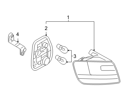 2008 Audi A6 Quattro Tail Lamp Diagram for 4F9-945-096-G