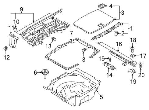 2020 Audi A4 allroad Interior Trim - Rear Body Diagram 1