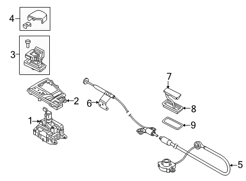 2019 Audi Q7 Handle Cover Diagram for 4M1-713-139-G-1KT