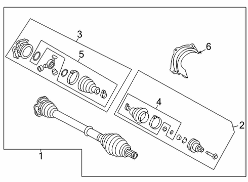 2022 Audi A6 allroad Drive Axles - Front