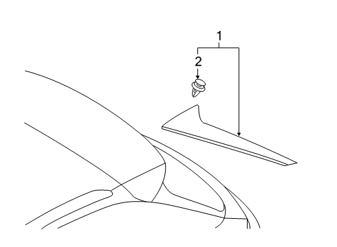 2023 Audi e-tron Quattro Rear Spoiler Diagram 1