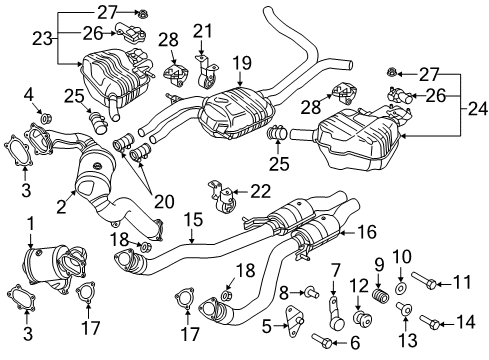 2014 Audi S6 Exhaust Components