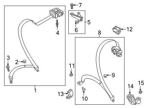 2022 Audi S6 Rear Seat Belts