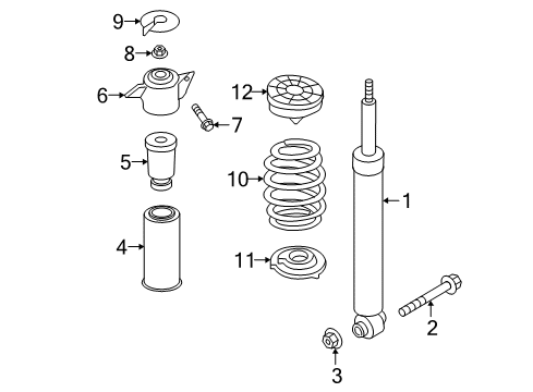 2019 Audi SQ5 Shocks & Components - Rear Diagram 2