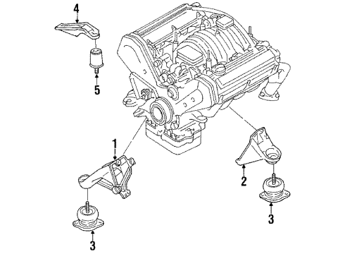 1992 Audi V8 Quattro Engine Mounting