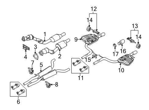 2006 Audi A6 Quattro Exhaust Components Diagram 1