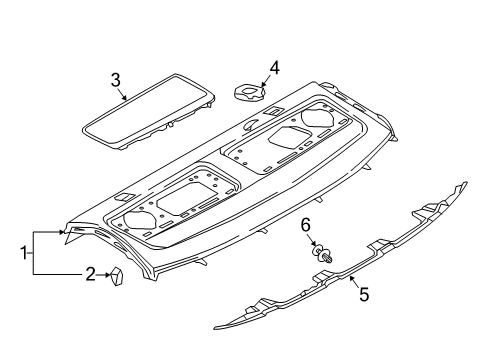 2017 Audi A4 Interior Trim - Rear Body Diagram 3