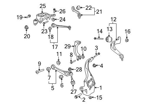 2017 Audi A5 Quattro Lower Ball Joint Diagram for 4G0-407-689-C