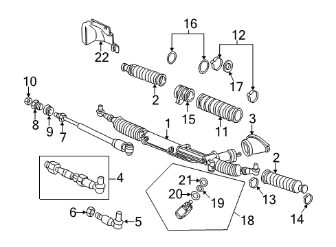 1999 Audi A6 Lock Cylinder Assy Diagram for 107-905-855-CB