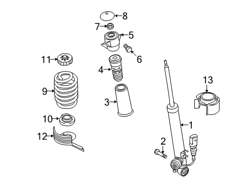 2016 Audi A4 Quattro Shocks & Components - Rear Diagram 2