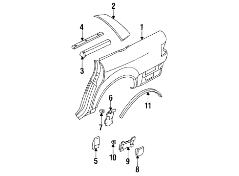 1995 Audi S6 Quarter Panel & Components