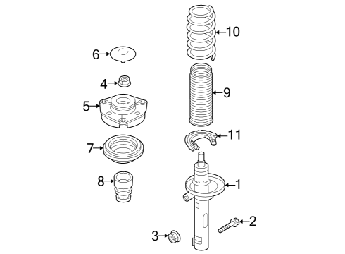 2024 Audi Q4 e-tron Struts & Components - Front