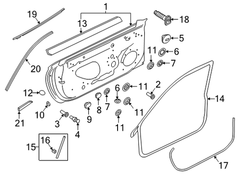 2022 Audi RS5 Door & Components, Exterior Trim