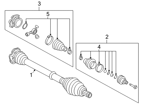 2008 Audi A4 Drive Axles - Front Diagram 4