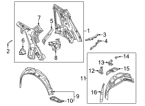 2022 Audi Q3 Inner Structure - Quarter Panel