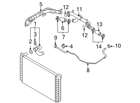 2006 Audi A6 Quattro Hoses, Lines & Pipes Diagram 2