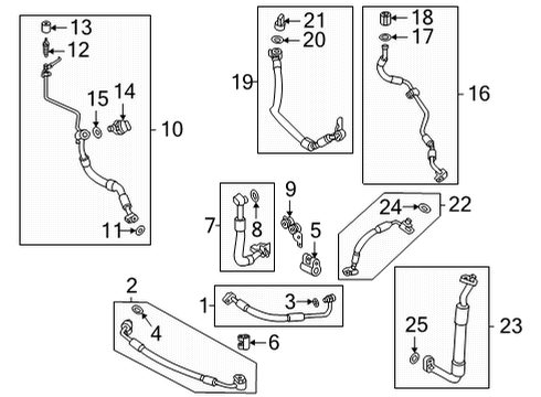 2022 Audi A7 Sportback Hoses & Lines, A/C Diagram 1