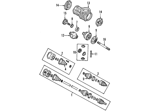 2006 Audi TT Rear Axle, Axle Shafts & Joints, Differential, Propeller Shaft