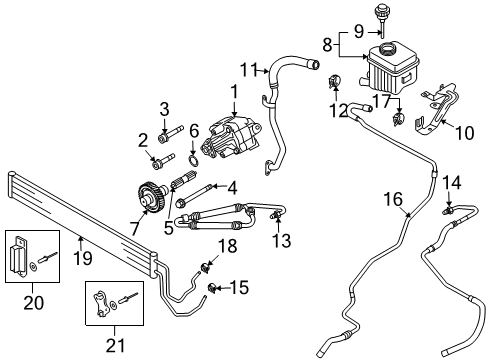 2010 Audi Q7 Power Steering Return Hose Diagram for 7L8-422-890