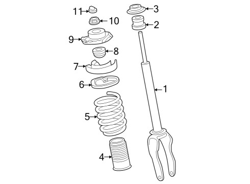 2022 Audi e-tron GT Struts & Components - Front Diagram 2