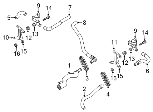 2018 Audi Q5 Hoses, Lines & Pipes