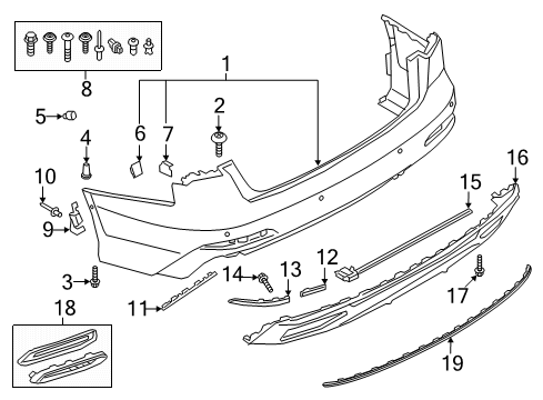 2022 Audi S6 Bumper & Components - Rear Diagram 1