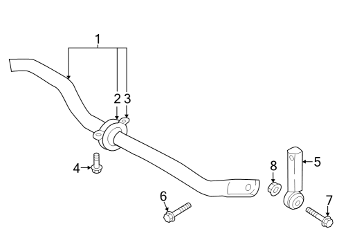 2024 Audi Q8 e-tron Stabilizer Bar & Components - Rear