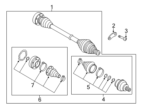 2016 Audi A3 Sportback e-tron Drive Axles - Rear