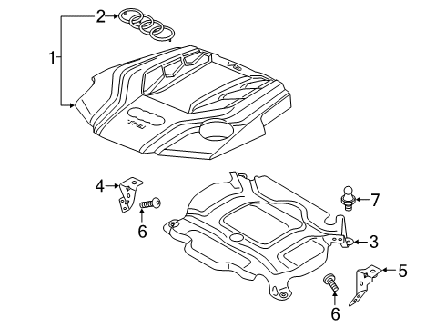 2023 Audi A6 Quattro Engine Appearance Cover