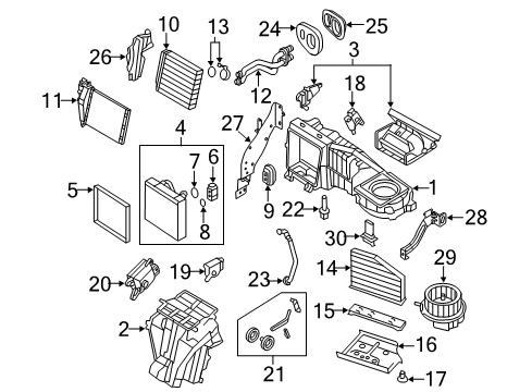 Heater Core Diagram for 1K0-819-031-E