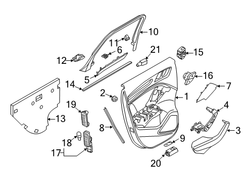 2016 Audi S3 Interior Trim - Rear Door