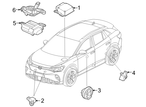 2023 Audi Q4 e-tron Sportback Air Bag Components Diagram 2