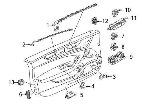 2023 Audi S7 Sportback Front Door - Electrical Diagram 1