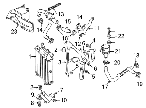 2013 Audi RS5 Radiator & Components Diagram 2