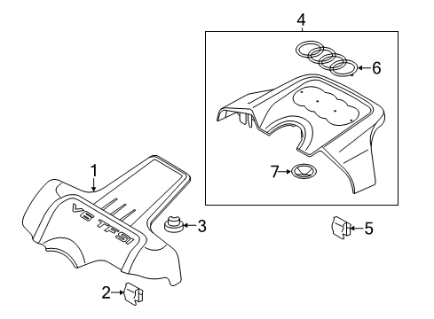 2012 Audi A6 Quattro Engine Appearance Cover